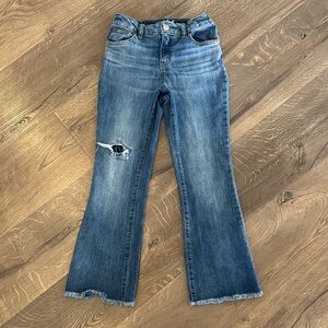 Cat & Jack Blue Flare Jeans with Distressed Detail